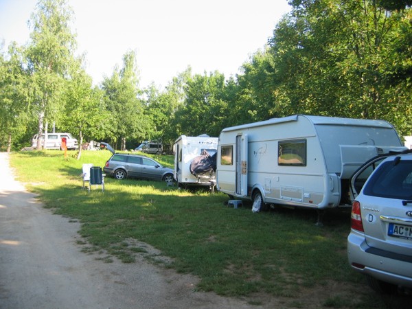 Unser Stellplatz auf dem Campingplatz Korana in der Nhe der Plitvicer Seen 