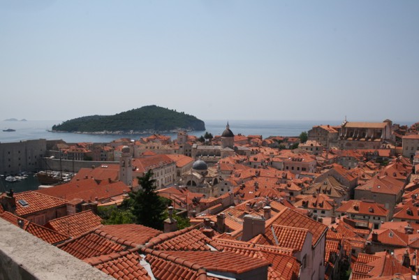 Rote Dcher in Dubrovnik