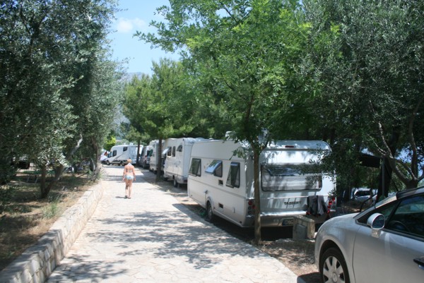 Unser Stellplatz auf Camping Nevio