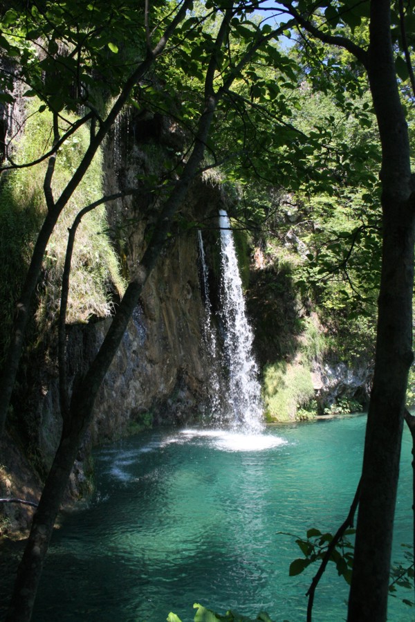 Wasserfall in einen der vielen Seenim Nationalpark Plitvice 